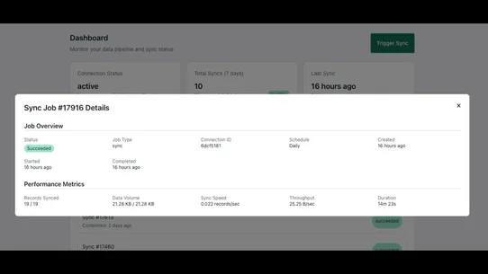 VizaClick Data Sync screenshot