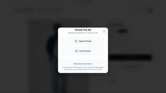 AI TRY ON screenshot
