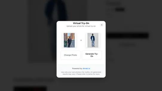 AI TRY ON screenshot