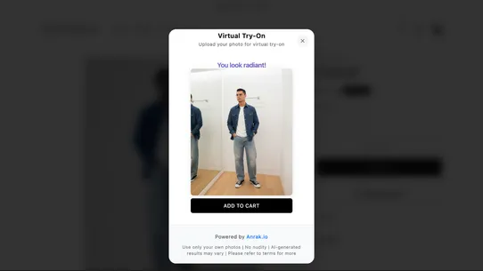 AI TRY ON screenshot