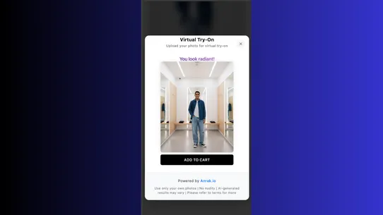 AI TRY ON screenshot