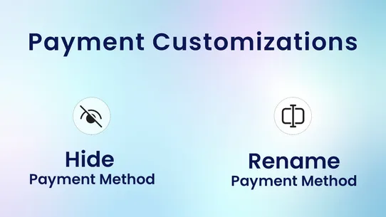 payFn: Payment Customizations screenshot