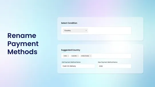 payFn: Payment Customizations screenshot