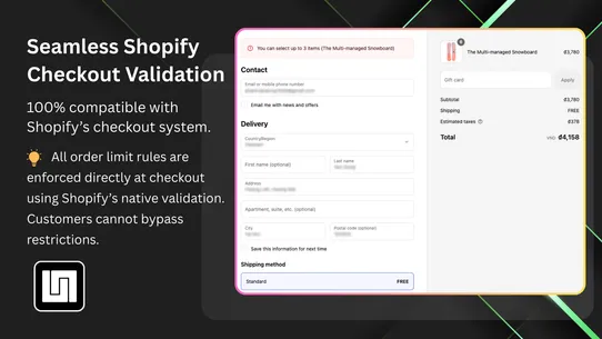 Uppush ‑ Order Limits Quantity screenshot