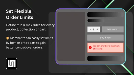 UP Order Limit Quantity Breaks screenshot