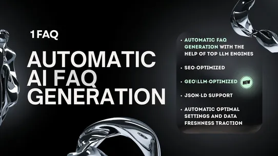 1FAQ ‑ Automatic AI FAQs screenshot