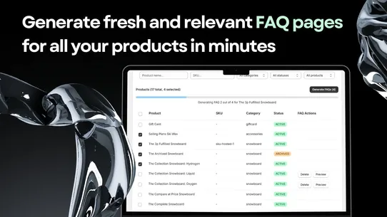 1FAQ ‑ Automatic AI FAQs screenshot