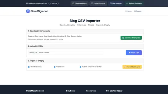 DIY Store Migration screenshot