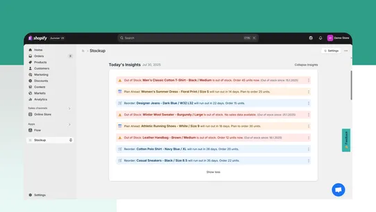 Stockup ‑ Inventory Insights screenshot