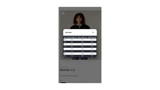 Size Chart Pro by eKommisar screenshot