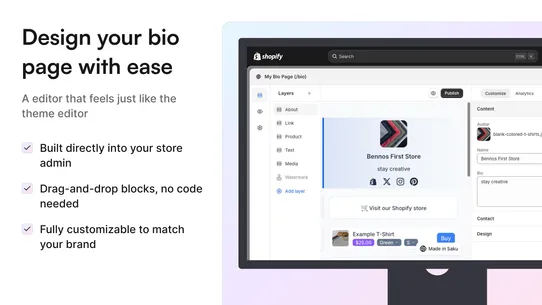 Saku: Link In Bio Shop screenshot