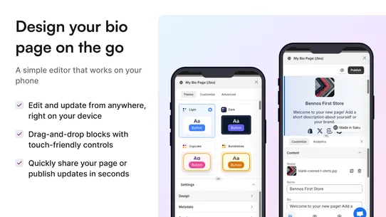 Saku: Link In Bio Shop screenshot