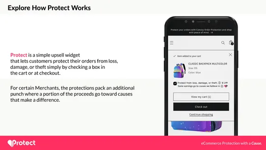 Protect for Shipments &amp; Causes screenshot