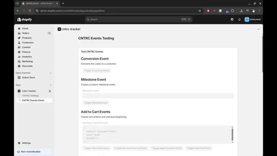 CNTRC Tracker screenshot