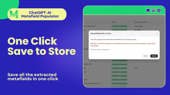 ChatGPT‑AI Metafield Populator screenshot