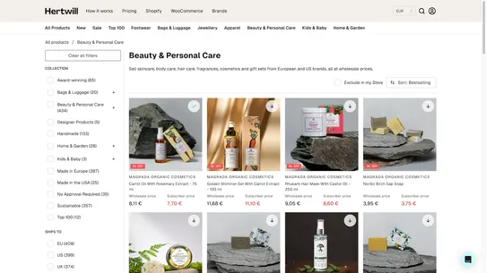 Hertwill: EU &amp; US Dropshipping screenshot