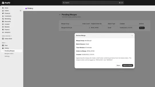 Ordery screenshot