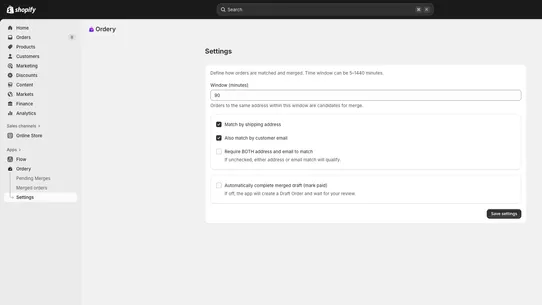Ordery screenshot