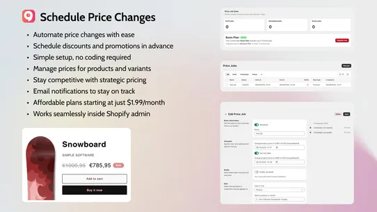 ElevateStore ‑ Price Scheduler screenshot