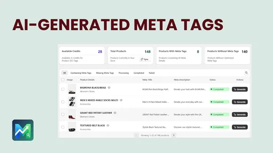 NexCommerce SEO Meta Tags screenshot