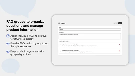 Product FAQ Manager screenshot