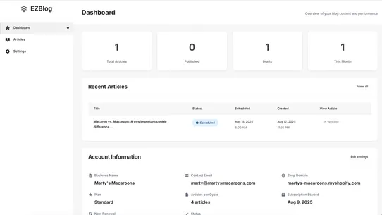 EZBlog screenshot