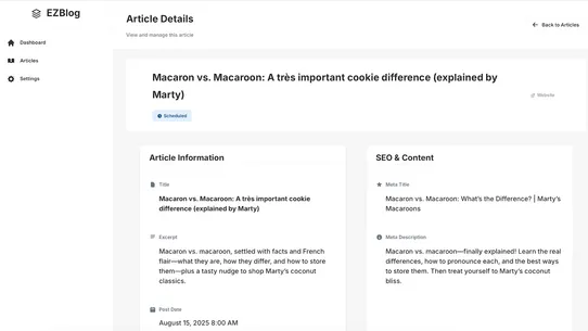 EZBlog screenshot