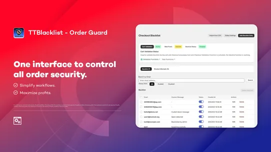 TTBlacklist ‑ Order Guard screenshot