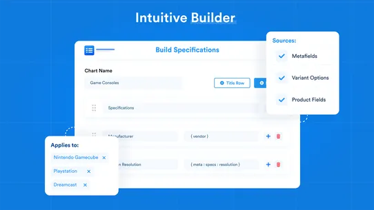 Easy Specification Table screenshot