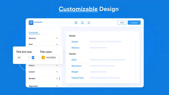 Easy Specification Table screenshot