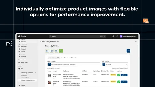 Milople WebP Image Optimizer screenshot