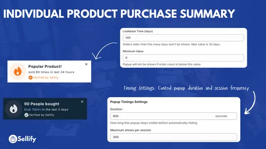 Sellify Sales Pop Social Proof screenshot