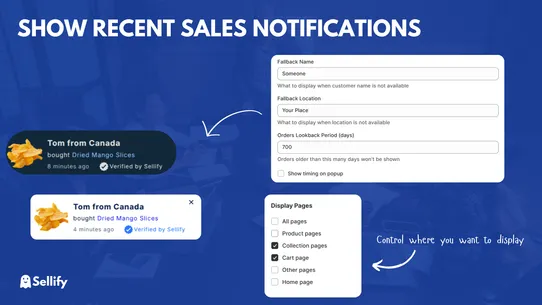 Sales popup: Social Proof+Fomo screenshot