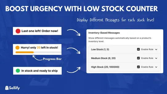 Sales pop up, Low Stock &amp; 10+ screenshot