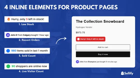 Sales pop up, Low Stock &amp; 10+ screenshot