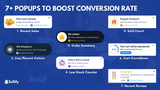 Sales pop up, Low Stock &amp; 10+ screenshot