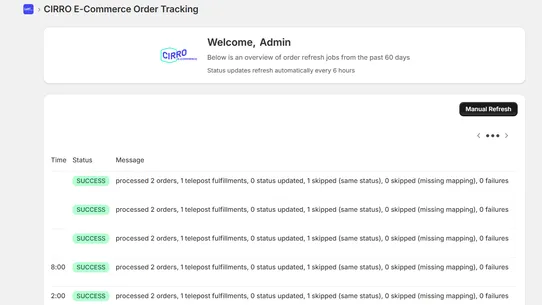 CIRRO E‑Commerce Tracking screenshot