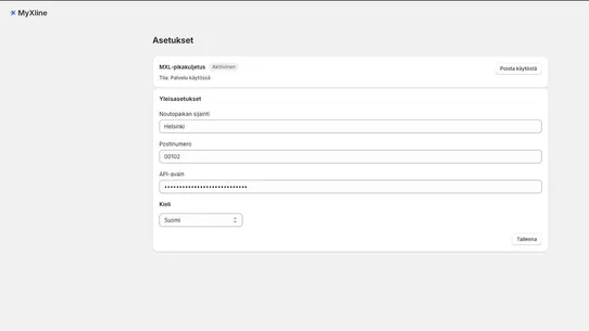 MyXline pikakuljetus screenshot