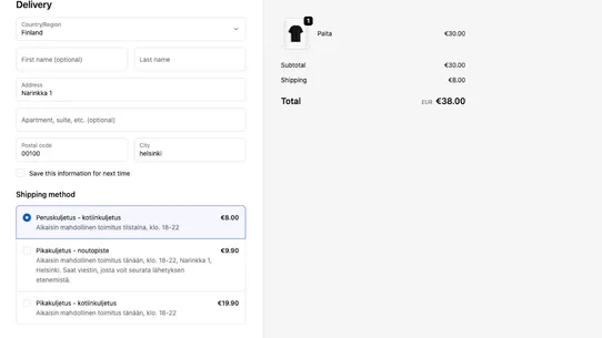 MyXline pikakuljetus screenshot