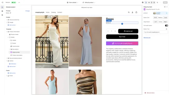 SnapMyStyle Virtual AI Try‑On screenshot