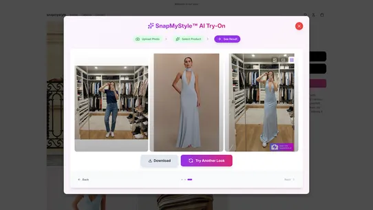 SnapMyStyle Virtual AI Try‑On screenshot