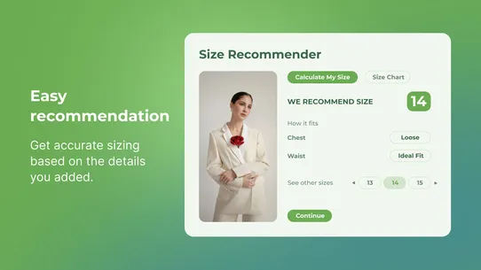 Kiwi Size Chart &amp; Recommender screenshot