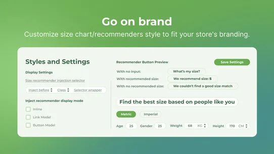 Kiwi Size Chart &amp; Recommender screenshot