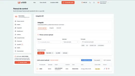 Europarcel screenshot