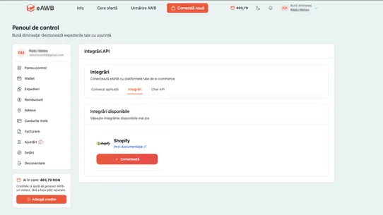 Europarcel screenshot