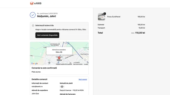 Europarcel screenshot