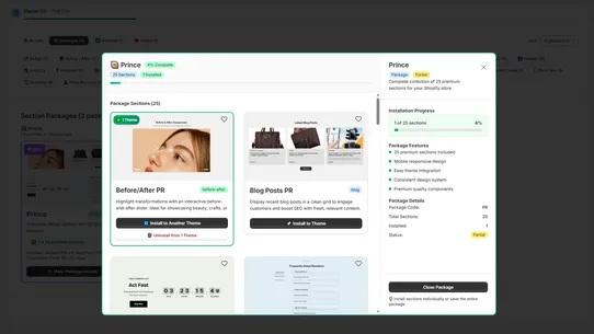 DreamSections screenshot