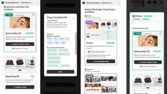 DreamSections screenshot