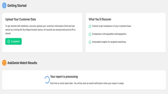AskGenie Cultural Measurement screenshot