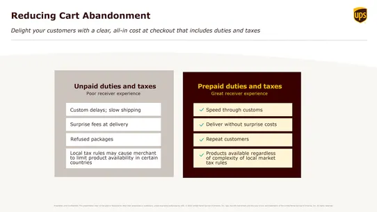 UPS Global Checkout screenshot